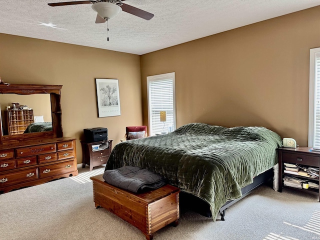 3638 Swansea Dr, West Lafayette, IN 47906 - bedroom featuring carpet floors, ceiling fan, and a textured ceiling