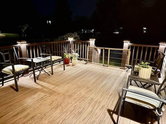 3638 Swansea Dr, West Lafayette, IN 47906 - view of deck at twilight