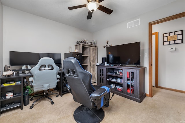 5371 Bear Creek Pass, Auburn, IN 46706 - office space featuring a ceiling fan and carpet