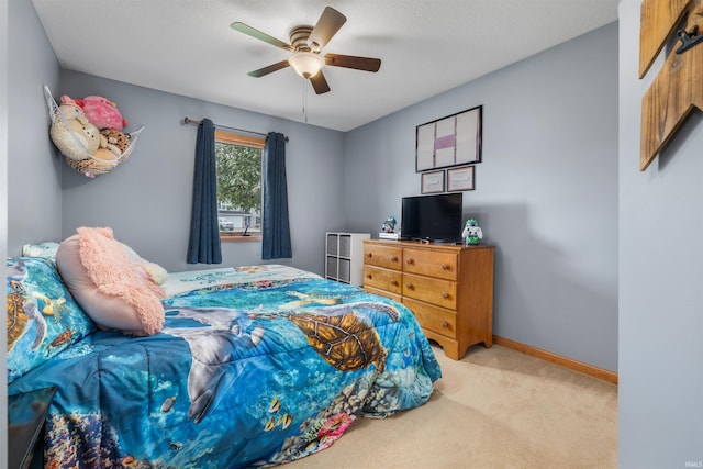 5371 Bear Creek Pass, Auburn, IN 46706 - bedroom featuring light carpet and ceiling fan