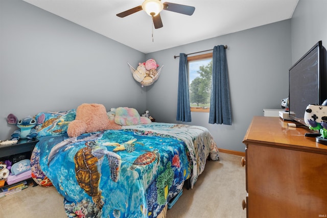 5371 Bear Creek Pass, Auburn, IN 46706 - carpeted bedroom featuring baseboards and ceiling fan