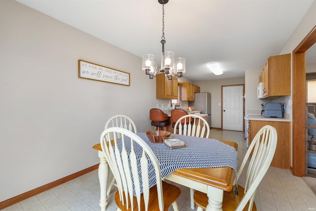 5371 Bear Creek Pass, Auburn, IN 46706 - dining room featuring a chandelier and light floors