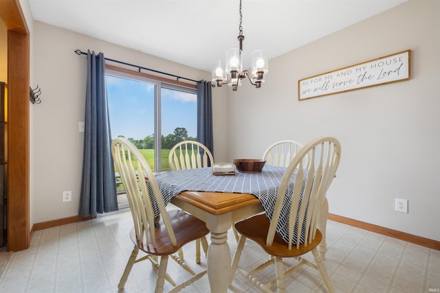 5371 Bear Creek Pass, Auburn, IN 46706 - dining room featuring a chandelier and light flooring