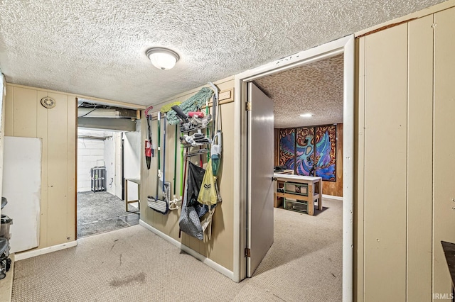 2514 Wood St, Elkhart, IN 46514 - hall with light colored carpet and a textured ceiling
