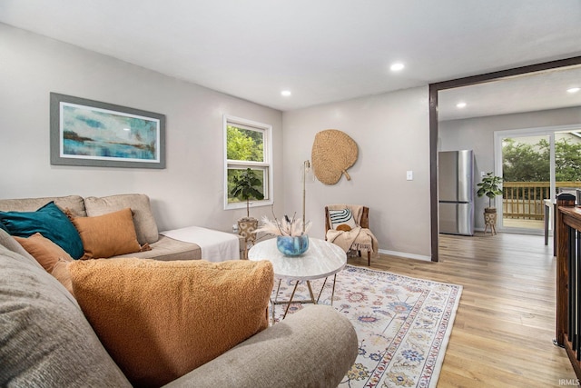 60220 Ruby St, South Bend, IN 46614 - living area with recessed lighting and light wood-style flooring