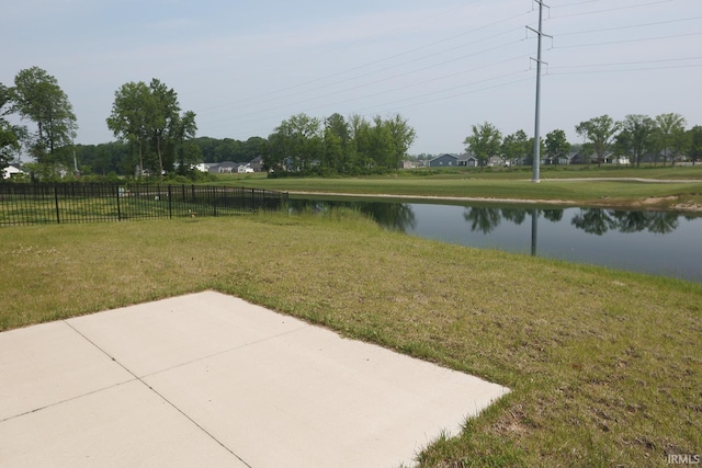 13710 Copper Strike Pass, Fort Wayne, IN 46845 - view of yard with a patio and a water view