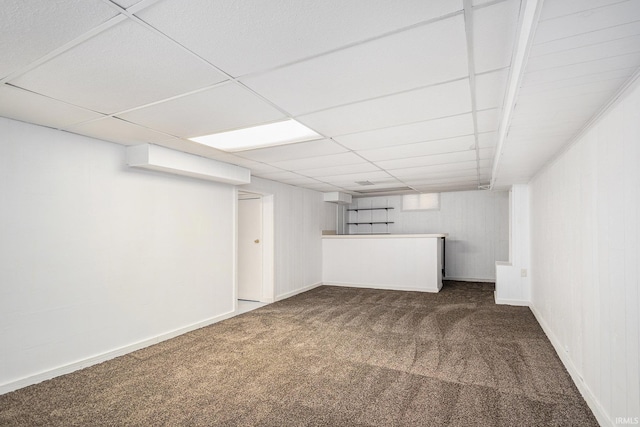 429 S Edison Ave, South Bend, IN 46619 - finished below grade area featuring carpet flooring and a drop ceiling