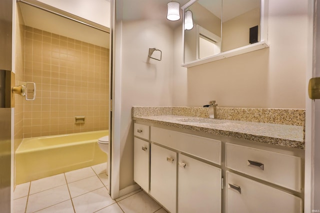 5219 Forest Grove Dr, Fort Wayne, IN 46835 - full bath featuring tile patterned flooring, vanity, and tub / shower combination
