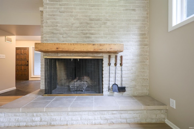 5219 Forest Grove Dr, Fort Wayne, IN 46835 - detailed view of a fireplace and wood finished floors
