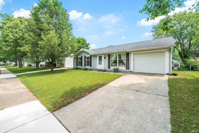 3822 Eastmont Dr, South Bend, IN 46628 - ranch-style house featuring an attached garage, driveway, and a front yard