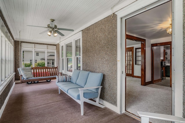 1209 S Jackson St, Auburn, IN 46706 - sunroom with ceiling fan