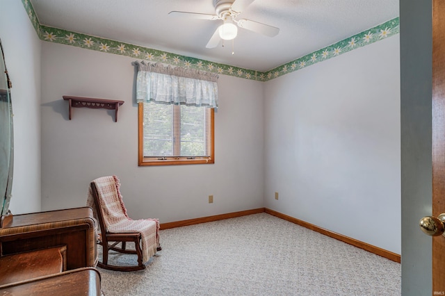 1209 S Jackson St, Auburn, IN 46706 - living area featuring a ceiling fan and carpet