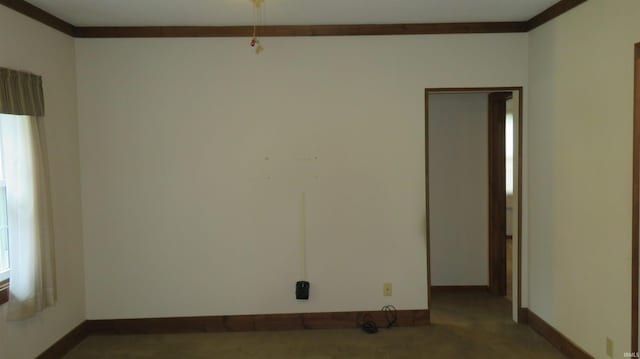 142 W Howard St, Galveston, IN 46932 - unfurnished room with crown molding and carpet