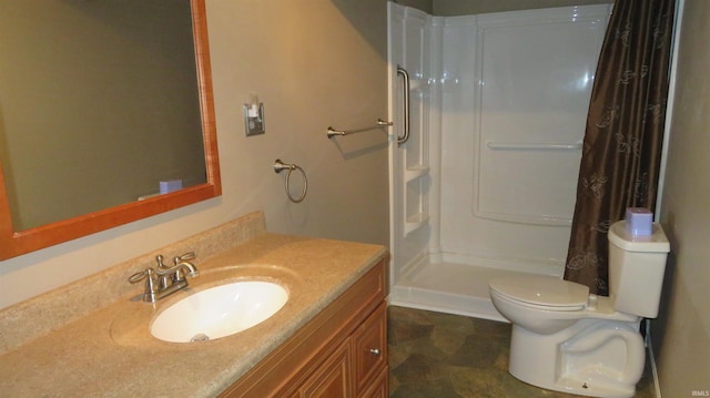 142 W Howard St, Galveston, IN 46932 - bathroom featuring vanity and a shower with shower curtain