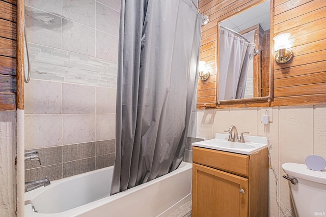 641 W Lexington Ave, Elkhart, IN 46514 - bathroom featuring shower / bath combination with curtain and vanity