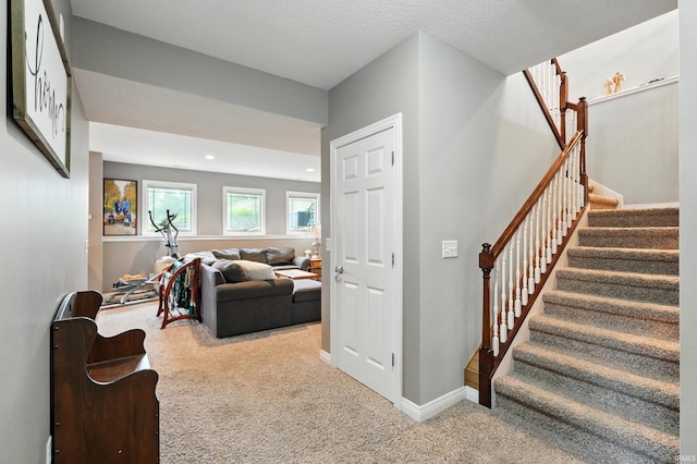 3908 County Road 4, Ashley, IN 46705 - stairs with carpet flooring and recessed lighting