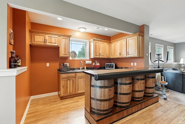 3908 County Road 4, Ashley, IN 46705 - kitchen featuring open floor plan, light wood-style floors, and healthy amount of natural light