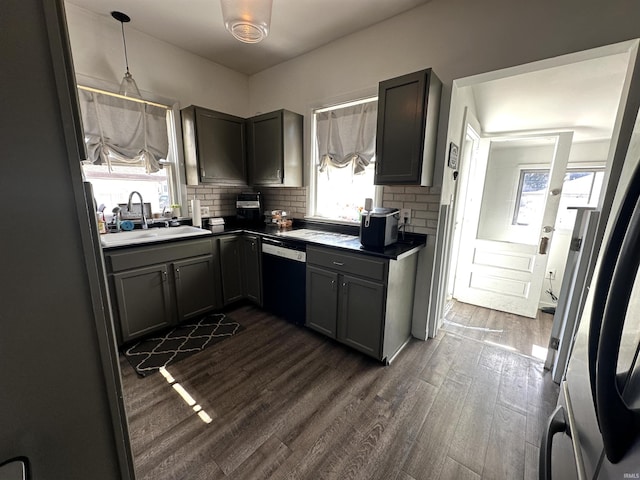 419 W Jefferson St, Kokomo, IN 46901 - kitchen with dishwasher, plenty of natural light, and dark wood finished floors