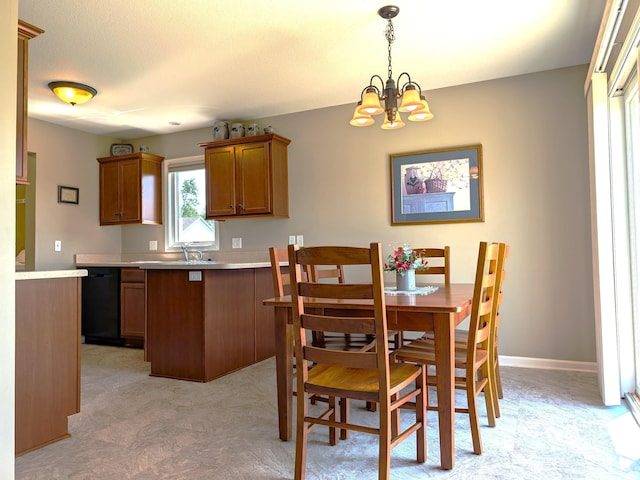 117 Blue Heron Cv, Decatur, IN 46733 - dining room with a chandelier and baseboards