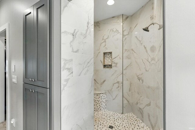 13176 Malfini Trl, Fort Wayne, IN 46845 - bathroom featuring a marble finish shower