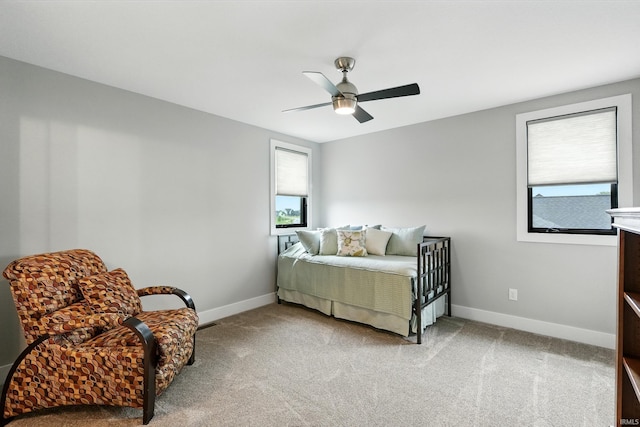 13176 Malfini Trl, Fort Wayne, IN 46845 - bedroom with light colored carpet and ceiling fan