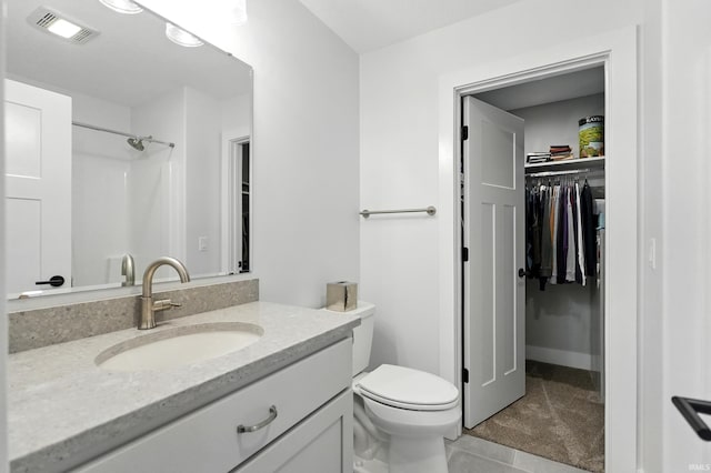 13176 Malfini Trl, Fort Wayne, IN 46845 - full bathroom with vanity, tile patterned floors, a spacious closet, and a shower