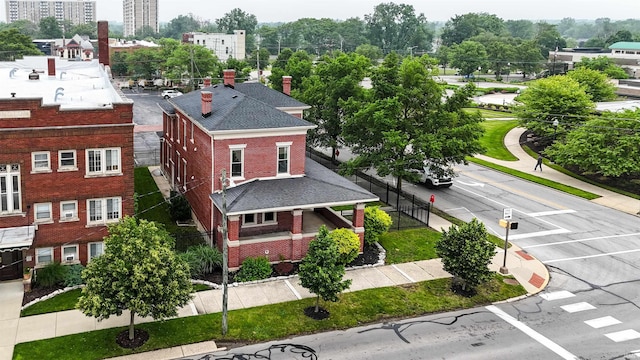 439 E Wayne St, Fort Wayne, IN 46802 - drone / aerial view