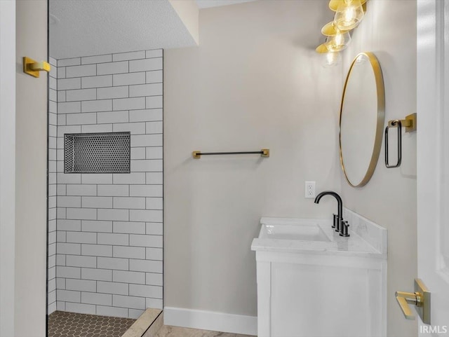 439 E Wayne St, Fort Wayne, IN 46802 - bathroom featuring tiled shower and double vanity