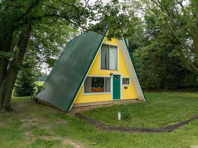 5142 W Corly Ln, Silver Lake, IN 46982 - entry to storm shelter featuring a lawn