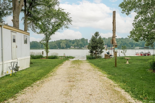 5142 W Corly Ln, Silver Lake, IN 46982 - view of dirt / gravel road featuring a water view