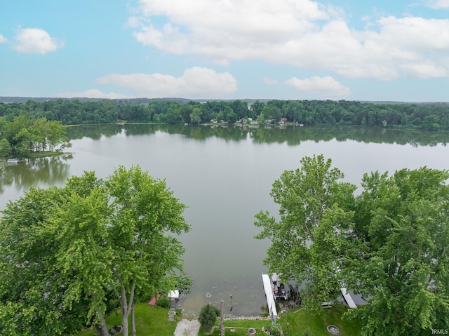 5142 W Corly Ln, Silver Lake, IN 46982 - water view featuring a heavily wooded area