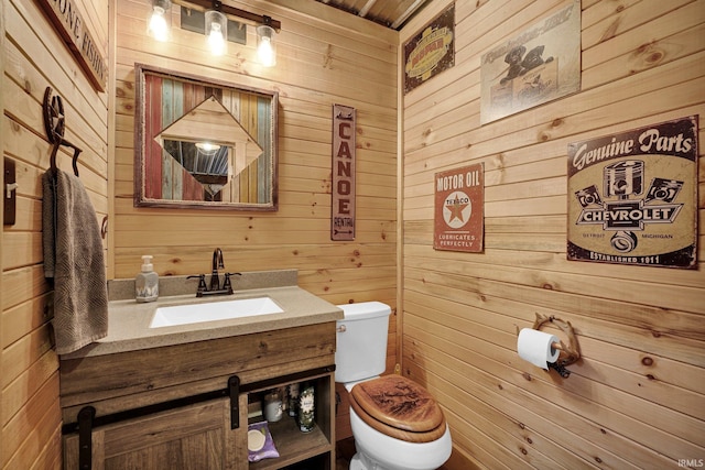 10154 W Rock E Rd, Bloomington, IN 47403 - bathroom with wood walls and vanity