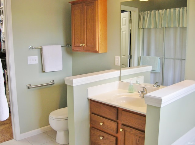 2622 Oak Trail Dr, Newburgh, IN 47630 - bathroom with vanity and tile patterned flooring