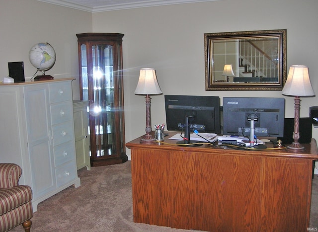 2622 Oak Trail Dr, Newburgh, IN 47630 - carpeted office space featuring ornamental molding