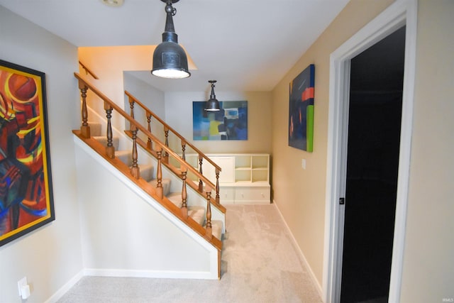 7366 Capri Ct, Newburgh, IN 47630 - staircase featuring carpet and baseboards