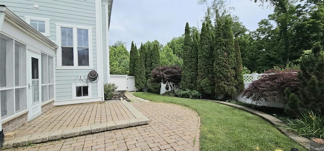 1648 S Ira St, Bloomington, IN 47401 - fenced backyard with a patio