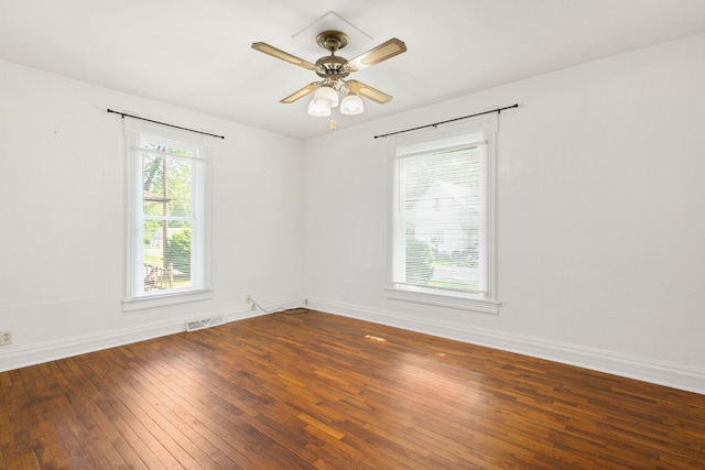 605 N 7th St, Goshen, IN 46528 - unfurnished room with hardwood / wood-style flooring and a ceiling fan