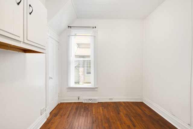 605 N 7th St, Goshen, IN 46528 - additional living space with dark wood-style floors and lofted ceiling
