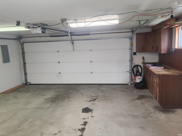 6480 E Mcguire Rd, Churubusco, IN 46723 - garage with a garage door opener and electric panel