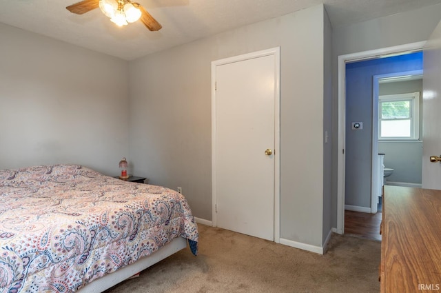 4260 W 3rd St, Bloomington, IN 47404 - bedroom with carpet flooring and a ceiling fan