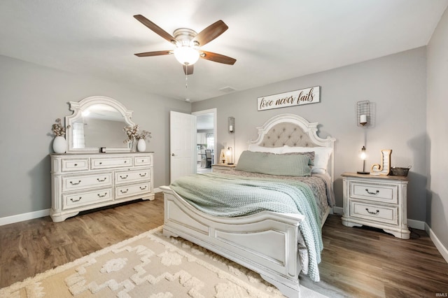 15880 N County Road 300 W, Gaston, IN 47342 - bedroom featuring wood finished floors and ceiling fan