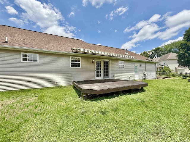 8433 Countrywood Ct, Newburgh, IN 47630 - rear view of house featuring a deck and french doors