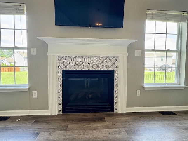 222 Sinclair Dr, West Lafayette, IN 47906 - detailed view of a fireplace and wood finished floors