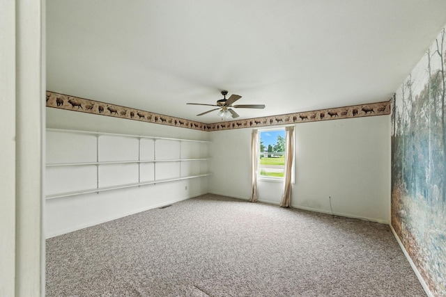 512 E Pike St, Kirklin, IN 46050 - carpeted spare room with ceiling fan and baseboards