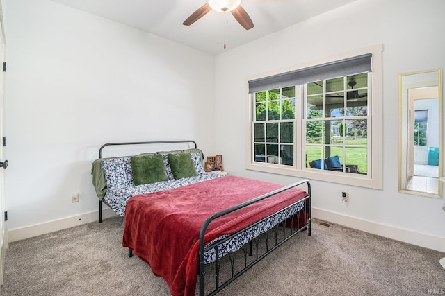 645 E Essex Dr, Warsaw, IN 46582 - carpeted bedroom with baseboards and ceiling fan