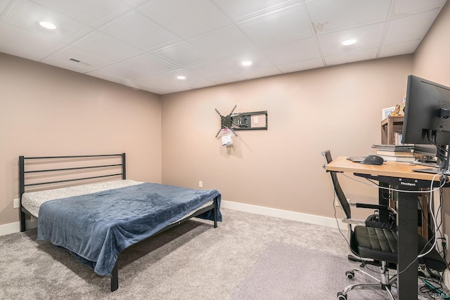 645 E Essex Dr, Warsaw, IN 46582 - carpeted bedroom featuring recessed lighting