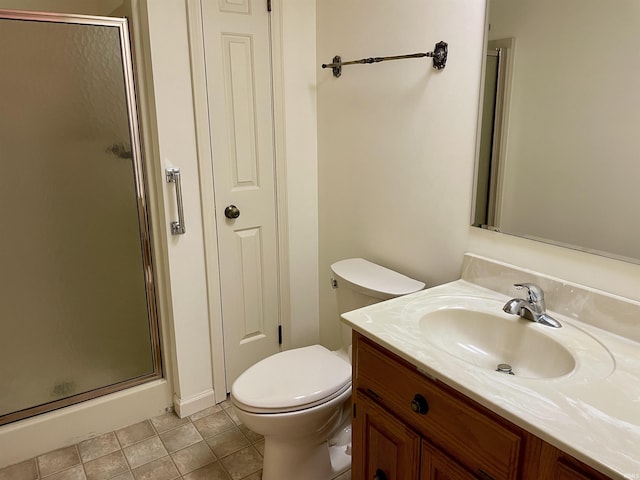 845 Crosspointe Ct, Wabash, IN 46992 - bathroom featuring a shower stall, vanity, and tile patterned floors