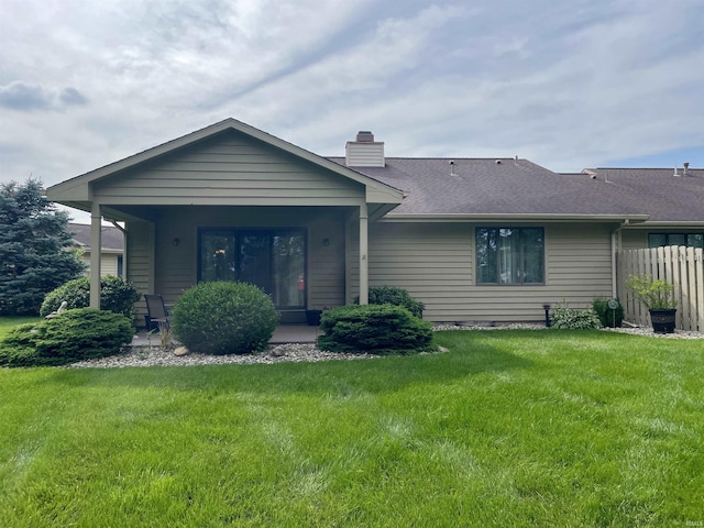 845 Crosspointe Ct, Wabash, IN 46992 - view of front of home featuring a chimney and covered porch