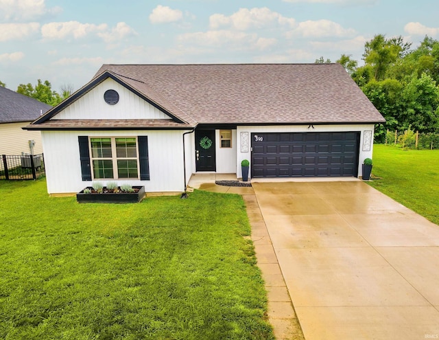 390 Mallard Cir, Chandler, IN 47610 - view of front of home with a garage, concrete driveway, and roof with shingles
