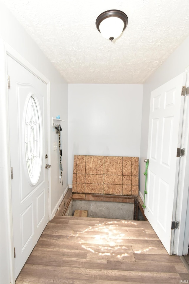 206 N Van Buren Ave, Fowler, IN 47944 - foyer entrance featuring wood finished floors and a textured ceiling